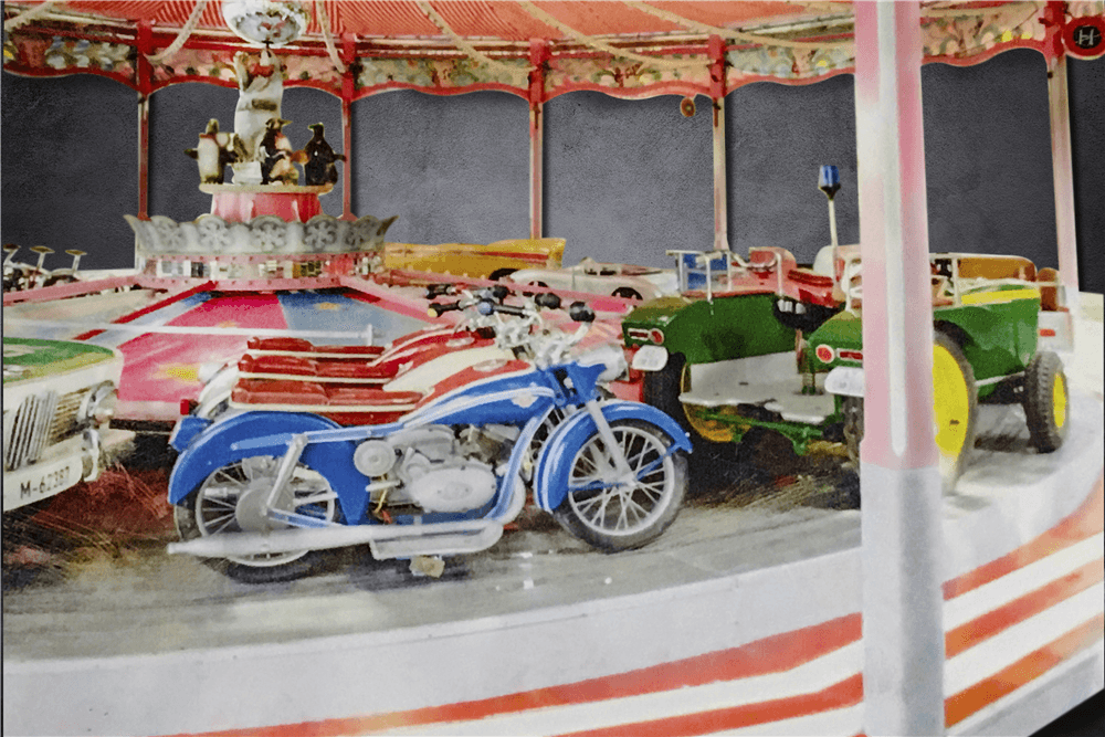 MAGNIFICENT FULL-SIZE TRANSPORTATION-THEMED CAROUSEL