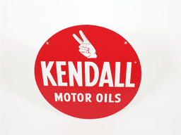 CIRCA 1960S KENDALL MOTOR OILS TIN AUTOMOTIVE GARAGE SIGN
