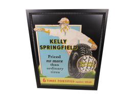 1930S KELLY SPRINGFIELD TIRES AUTOMOTIVE GARAGE DISPLAY CARDBOARD SIGN