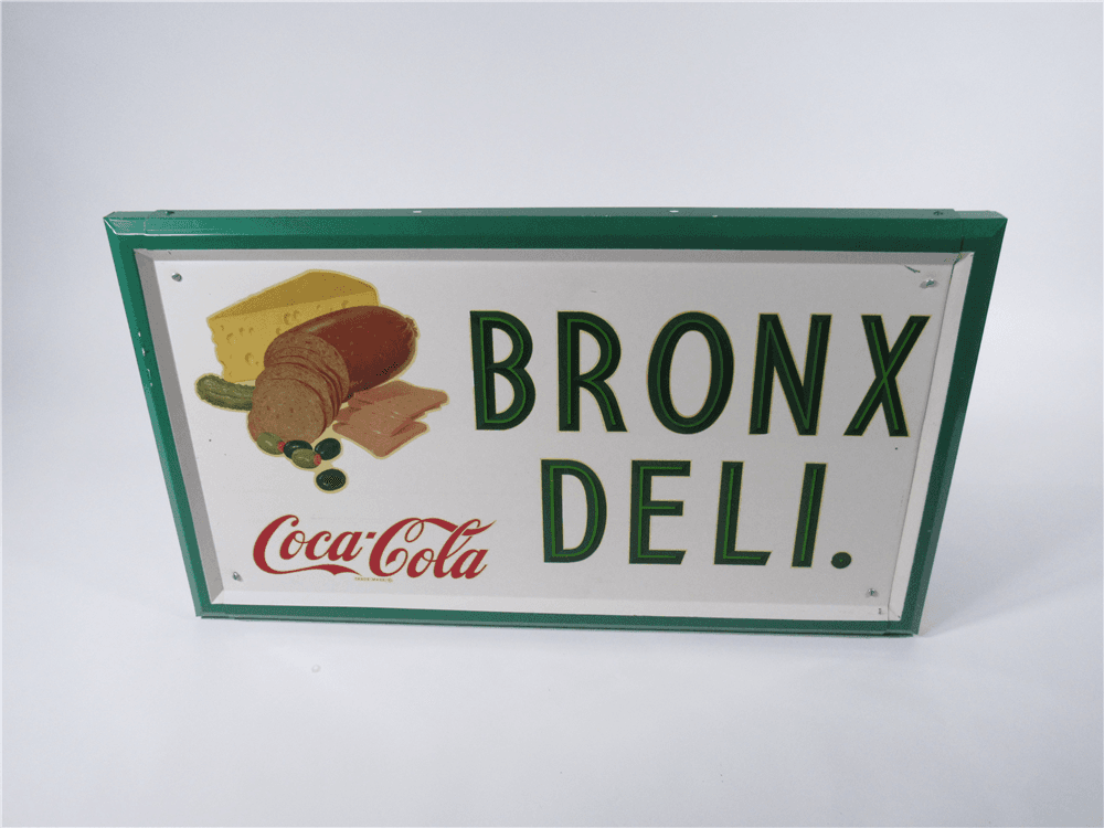 1950S COCA-COLA FOUNTAIN DIVISION BRONX DELI SIGN