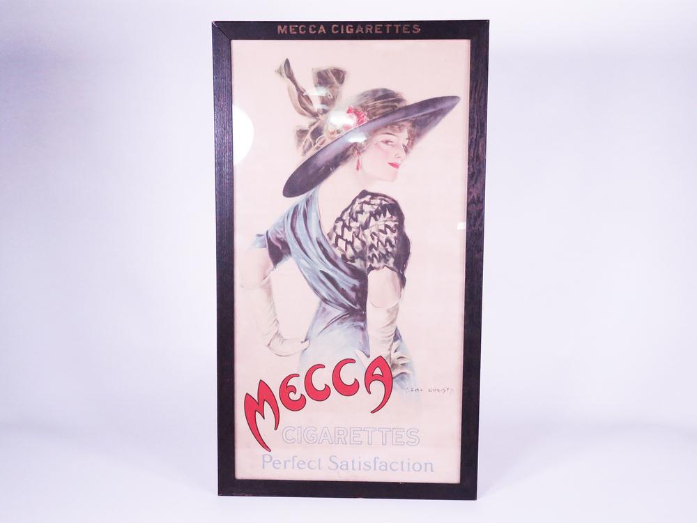 LATE TEENS MECCA CIGARETTES FRAMED ADVERTISING POSTER