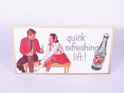 1958 7UP CARDBOARD DISPLAY SIGN