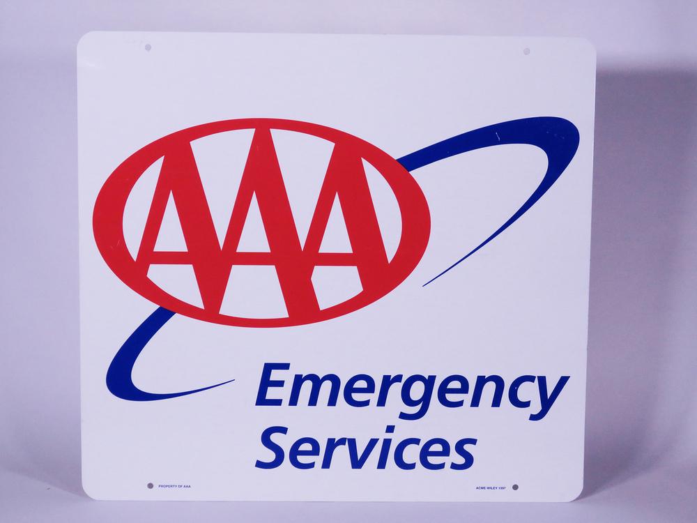 AAA EMERGENCY SERVICE TIN SIGN