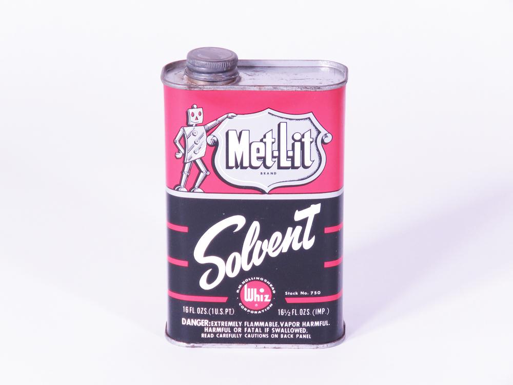 1950S WHIZ MET-L-IT SOLVENT 16-FLUID-OUNCE TIN