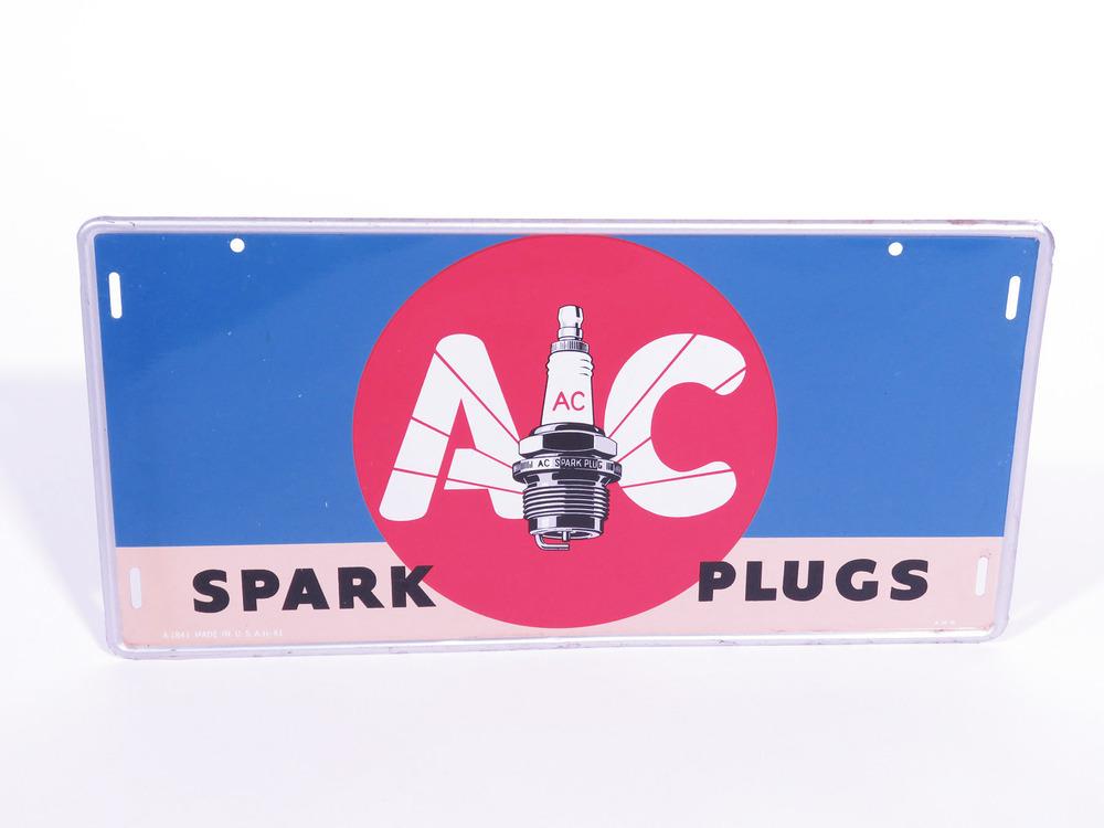 1941 AC SPARK PLUGS TIN SIGN