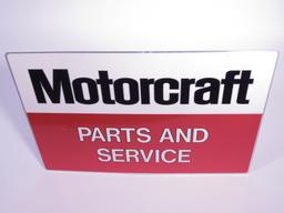 VINTAGE FORD MOTORCRAFT PARTS AND SERVICE TIN SIGN