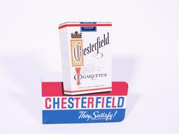 LATE 1950S-EARLY 60S CHESTERFIELD/L&M CIGARETTES DOUBLE-SIDED TIN FLANGE SIGN