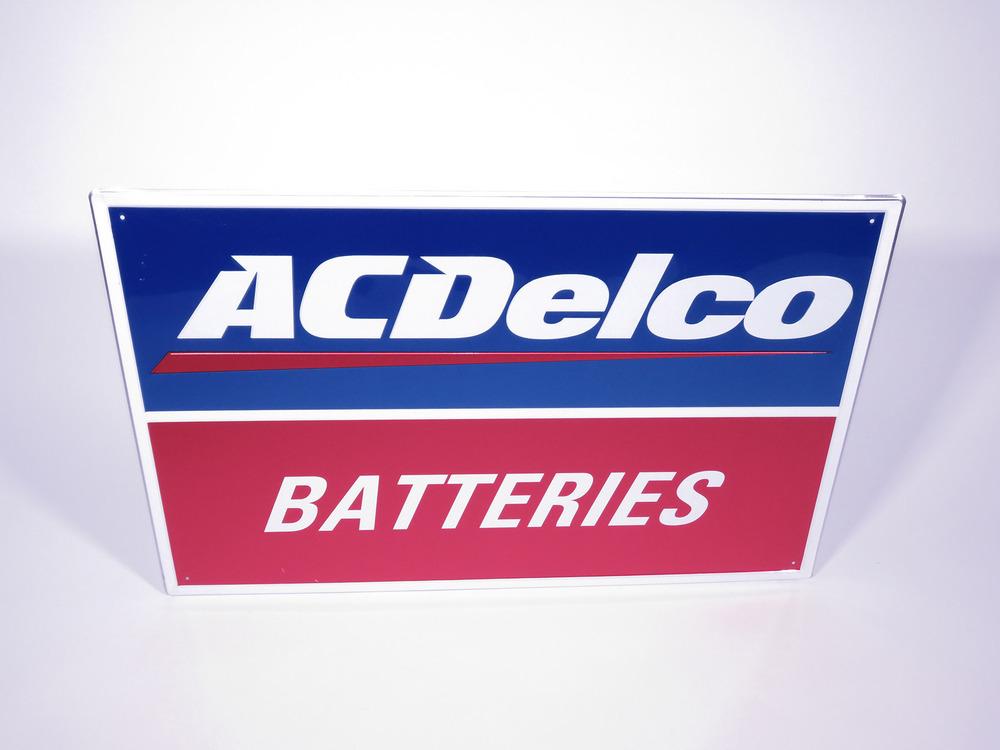 ACDELCO BATTERIES EMBOSSED TIN SIGN