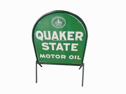 ADDENDUM ITEM - VINTAGE QUAKER STATE MOTOR OIL TIN CURB SIGN