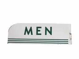 1950S TEXACO OIL "MEN" PORCELAIN RESTROOM SIGN