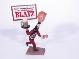 1950S BLATZ BEER THREE-DIMENSIONAL CAST-METAL DISPLAY PIECE