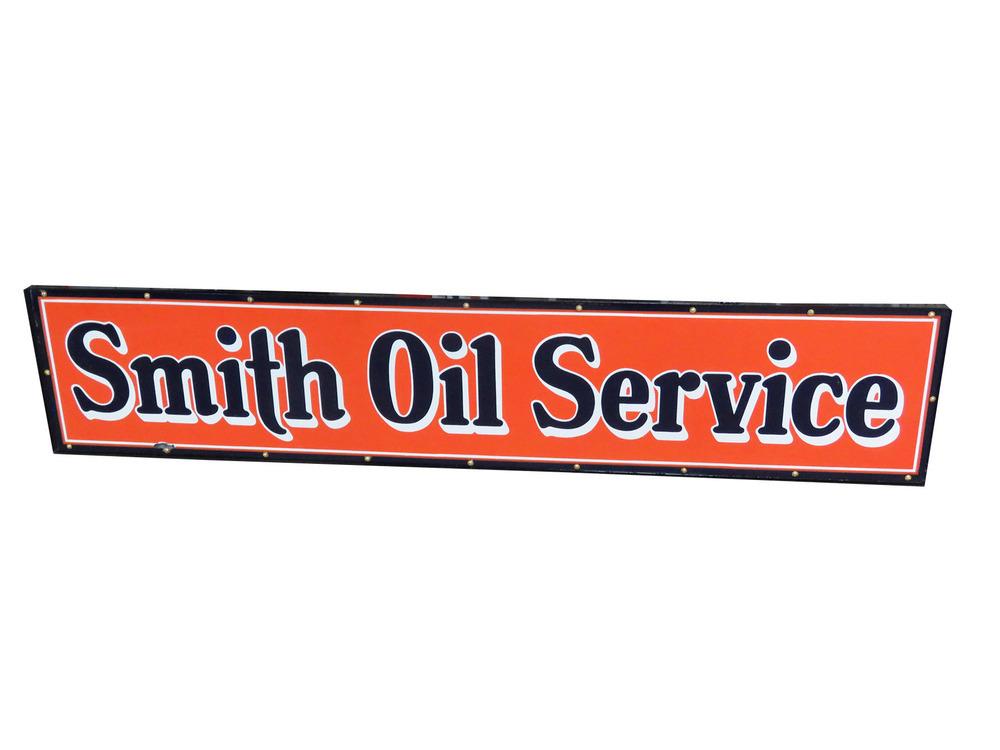 LATE 1920S-EARLY '30S SMITH OIL SERVICE PORCELAIN SIGN
