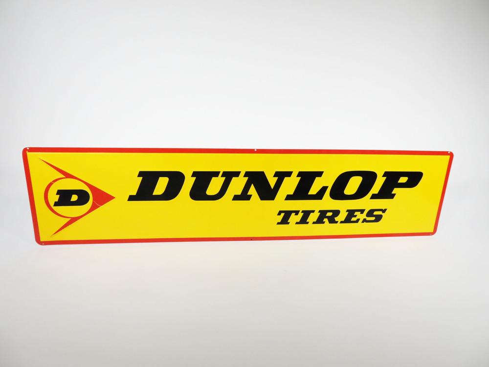 VINTAGE DUNLOP TIRES EMBOSSED TIN SIGN