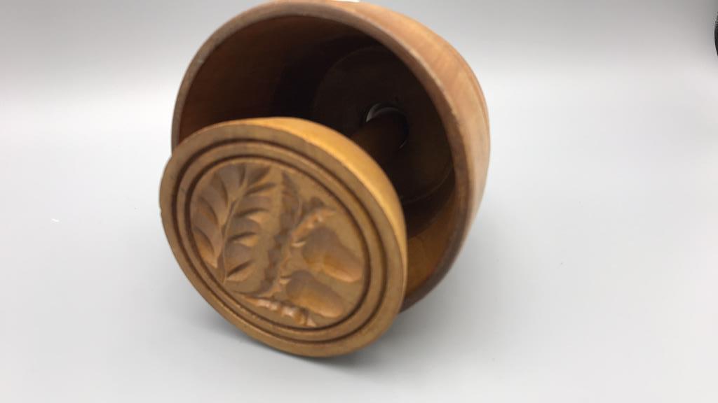 Antique wood butter mold