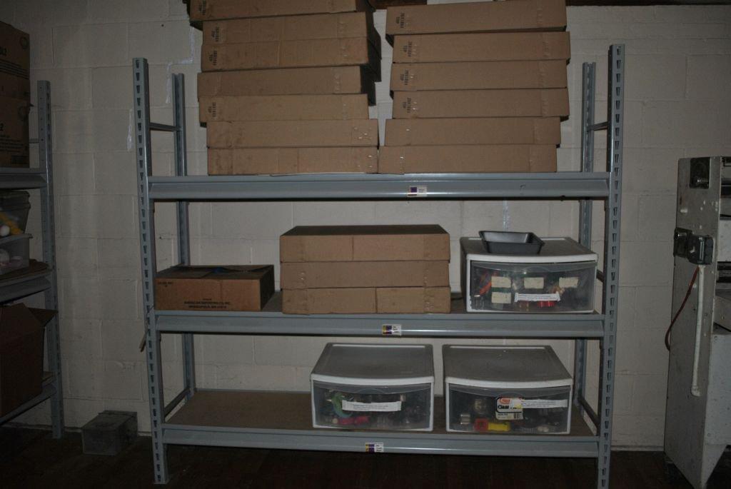 HEAVY DUTY STEEL SHELVING UNIT, 6'W x 18"D x 6'H,