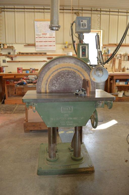 MAX UNIVERSAL 24" DISC SANDER & GRINDER, 3 HP,