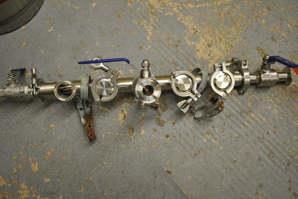 GW KENT BARREL WASHING MANIFOLD, 6 PLACE TYPE, BALL VALVES