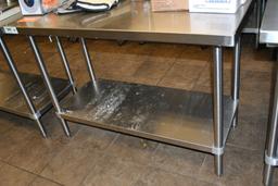 STAINLESS STEEL FOOD PREP TABLE, 24" x 48"