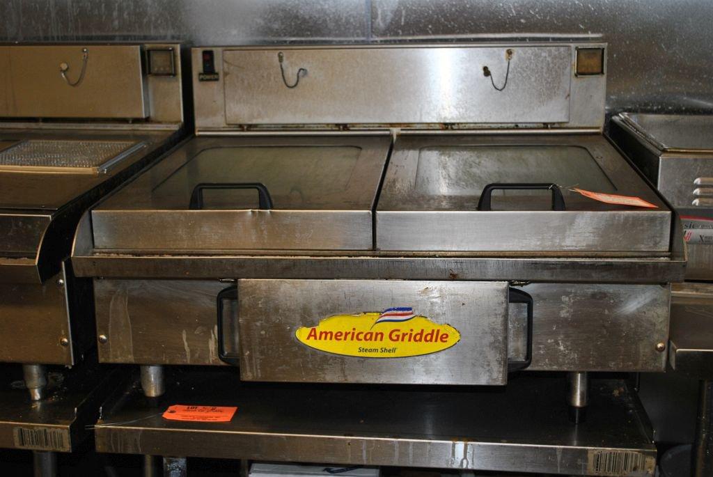 2015 AMERICAN GRIDDLE CORP. 36" ELECTRIC STEAM SHELL GRIDDLE