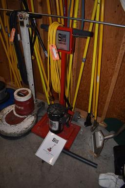 SQUARE SCRUB FLOOR STRIPPER, MODEL EBG-20, ELECTRIC