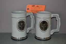 (2) SAPPORO DRAFT BEER STEINS, 1988 FRANKLIN MINT