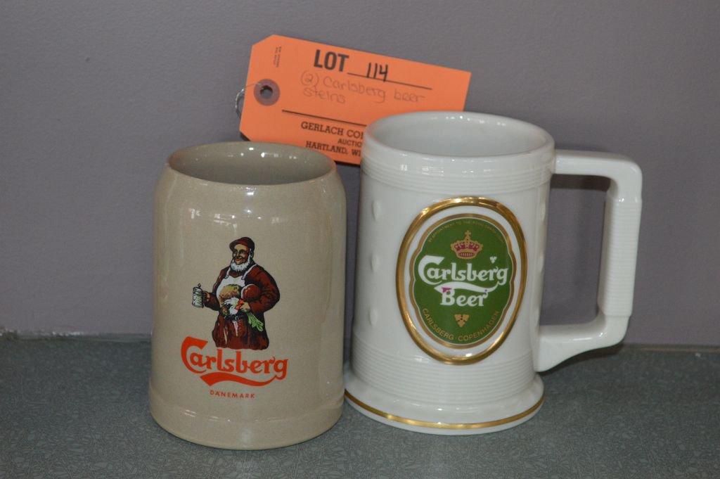 (2) CARLSBERG BEER STEINS