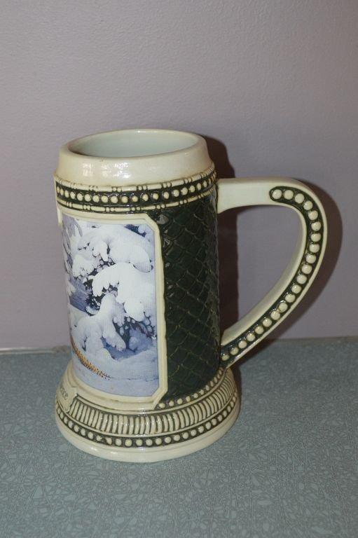 OLD STYLE WINTER WILDLIFE SERIES, "BROKEN SILENCE" STEIN