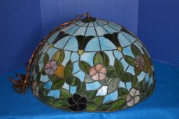 25" TIFFANY STYLE STAINED GLASS CEILING LIGHT,