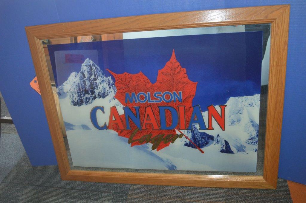 MOLSON CANADIAN BEER MIRRORED SIGN