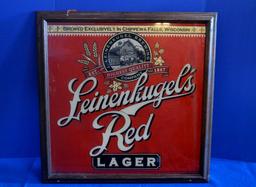 LEINKUGEL'S RED LAGER BEER SIGN,