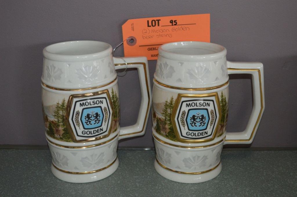 (2) MOLSON GOLDEN BEER STEINS