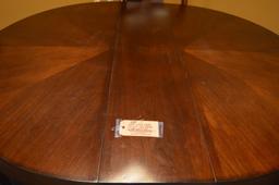 DARK WOOD TABLE, 54", INCLUDES (2) 12" LEAVES WHICH