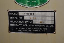 1981 KENT VERTICAL MILL, MODEL KTM-380,