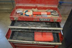 SMALL HUSKY TOOLBOX W/CONTENTS,