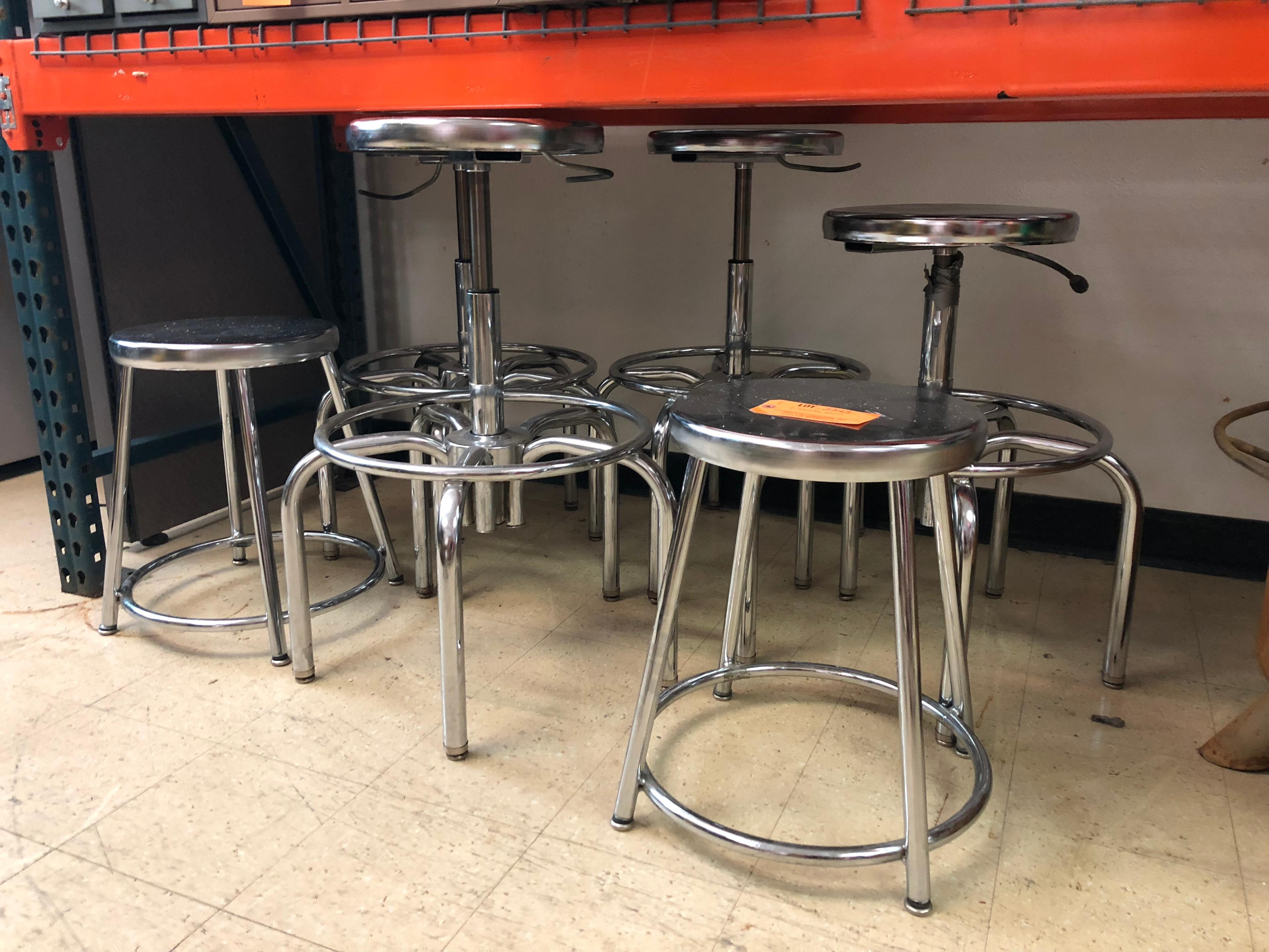 (6) STAINLESS STEEL STOOLS