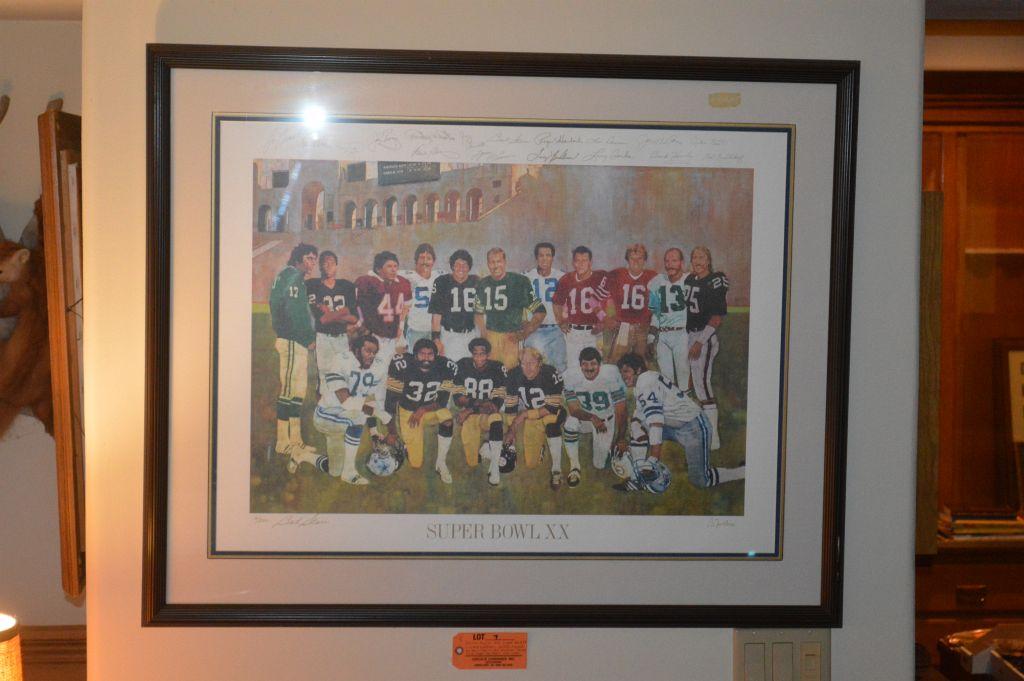 BERNIE FUCHS "NFL SUPER BOWL XX LIMITED EDITION,