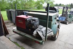 JOBSITE TRAILER, 8' x 5' DIAMOND PLATE DECK,