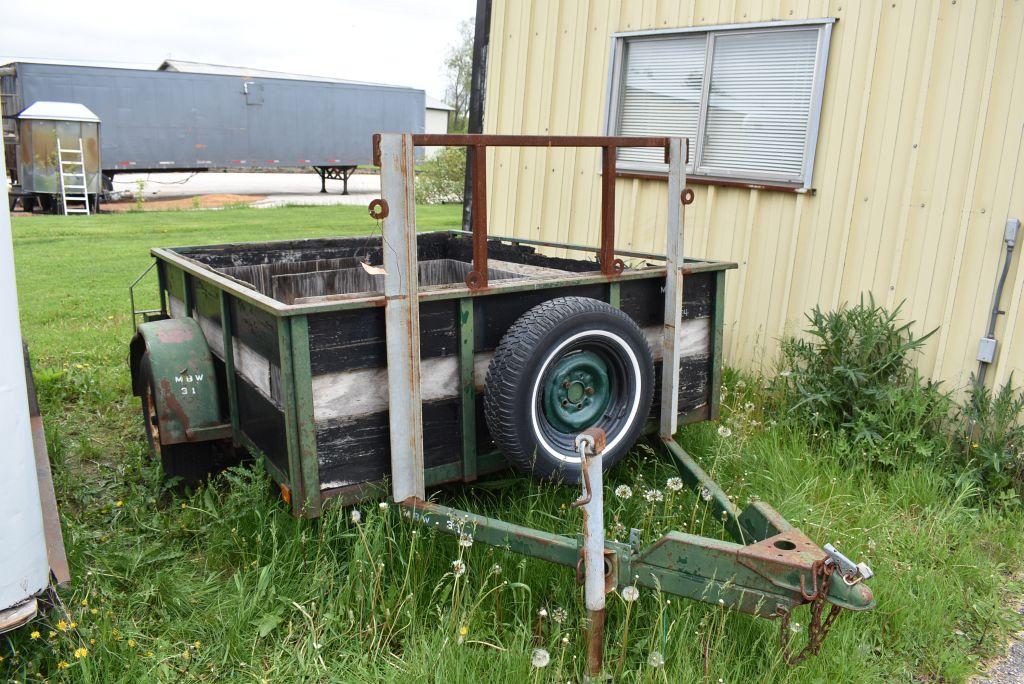 SINGLE AXLE STEEL TRAILER 8'6" x 6' WITH WOOD RAMPS