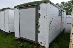 16' ENCLOSED JOB SITE TRAILER, SINGLE AXLE