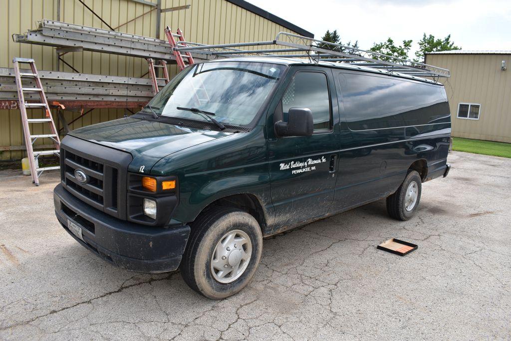 (2009) FORD E350 ECONOLINE VAN, GREEN, SHOWS 199,850 MILES