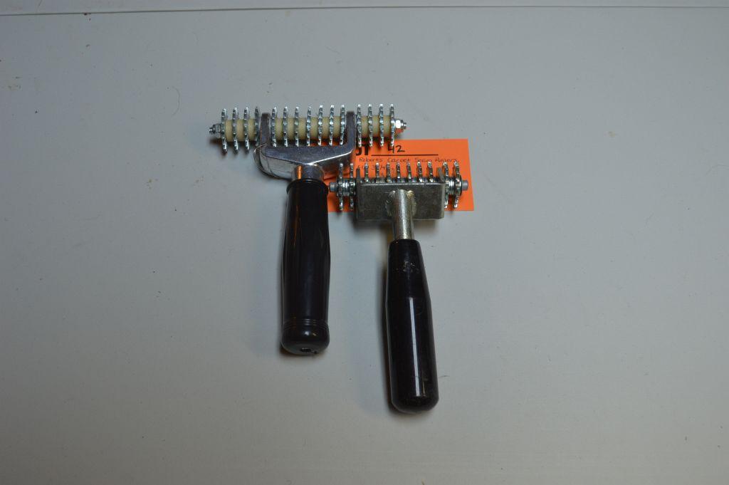 PAIR OF ROBERTS CARPET SEAM ROLLERS,