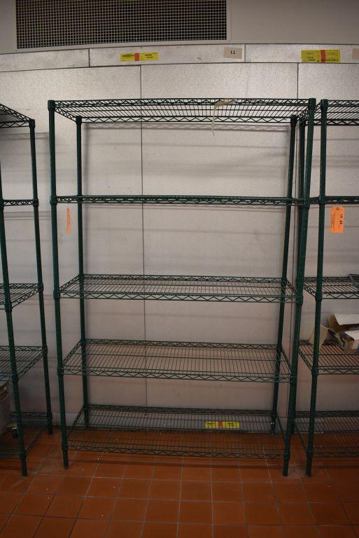 FREEZER RACKING, 5 SHELVES 18"D X 48"W X 74 1/2"H