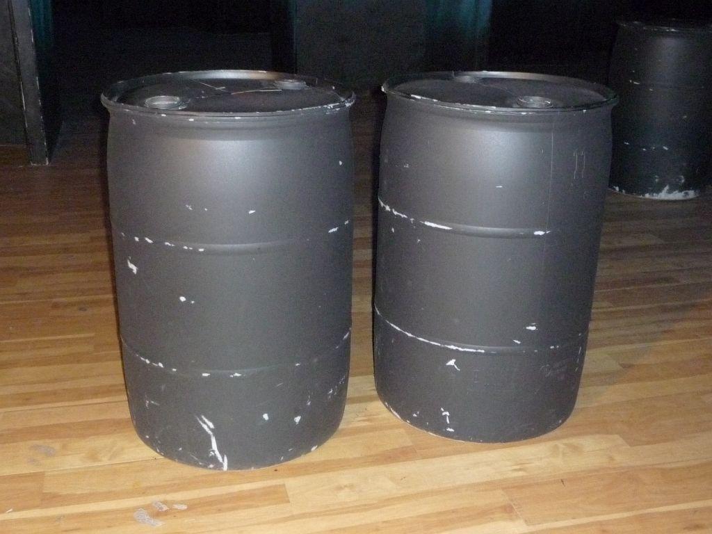 (24) 55 GALLON PLASTIC BARRELS,