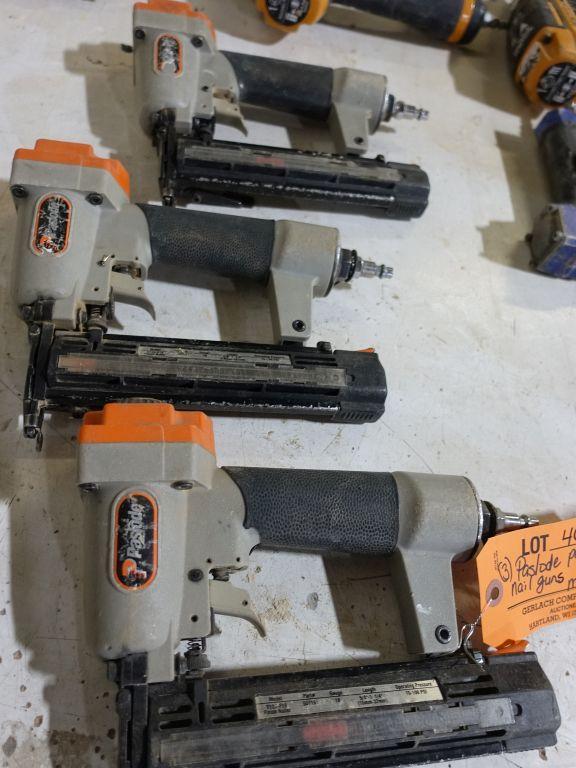 (3) PASLODE PNEUMATIC NAIL GUNS, MODEL #T125-F18