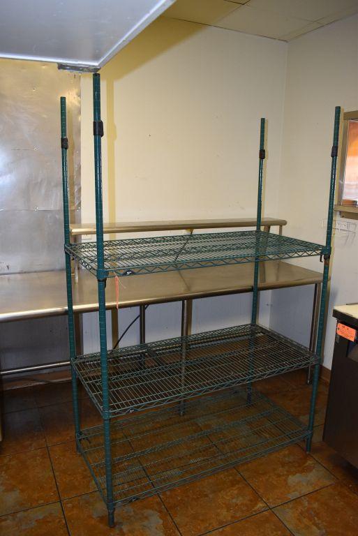 FREEZER RACK, 48"W X 24"D X 74"H, METAL CONSTRUCTION