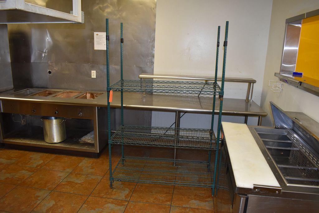 FREEZER RACK, 48"W X 24"D X 74"H, METAL CONSTRUCTION