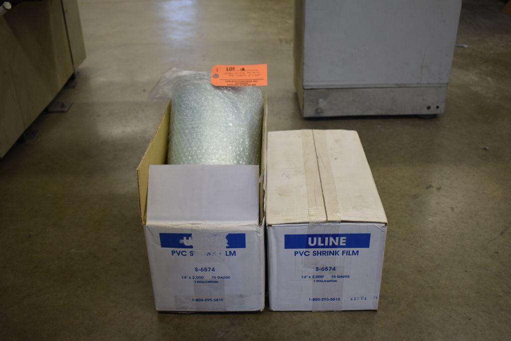 (2) ROLLS OF ULINE PVC SHRINK WRAP, S-6574,