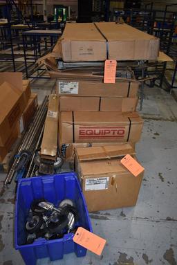 SKID OF ASSORTED RACKS, SOME FREEZER TYPE,