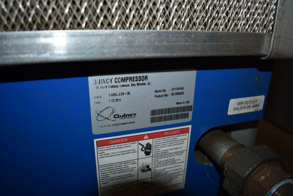 QUINCY AIR COMPRESSOR, MODEL QGV-30,