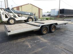 CUSTOM MADE 20' TANDEM AXLE TRAILER, GALVANIZED FRAME,